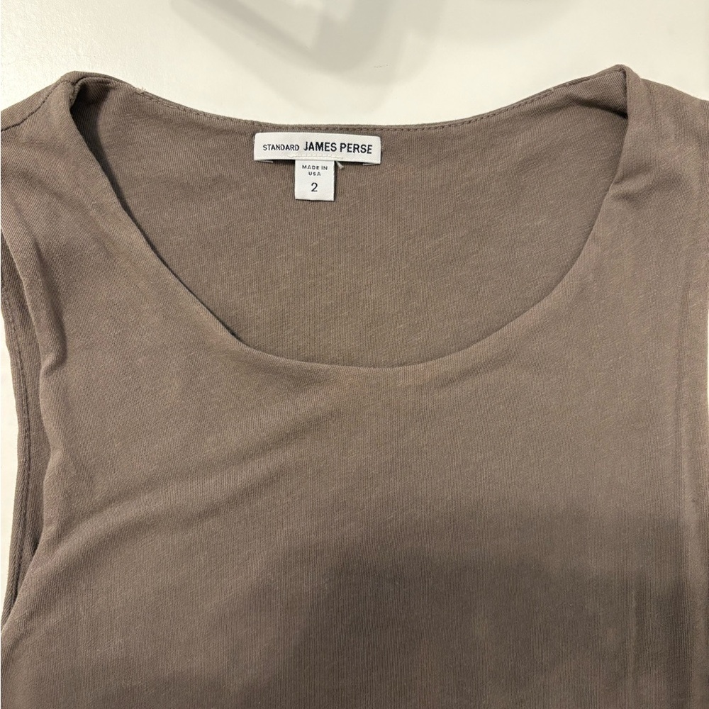 James Perse Soft Brown dress with cinched waist - Picture 2 of 6